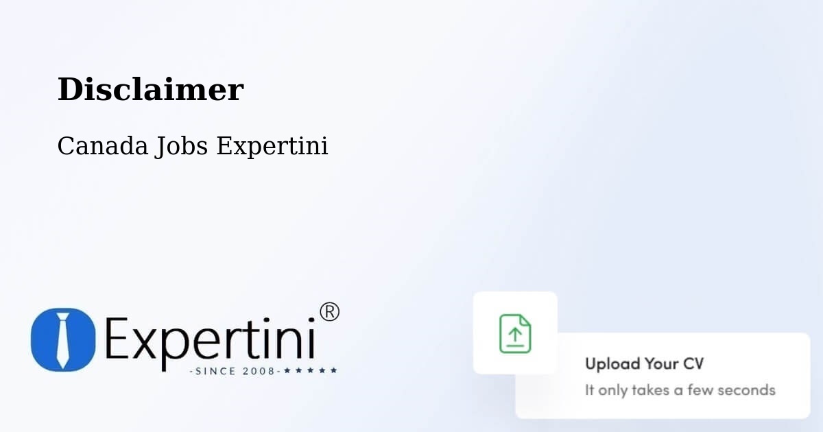Disclaimer – Cochrane - Canada Jobs Expertini