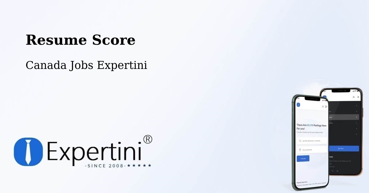 Resume Score & Job Description Match Tool – Cochrane - Canada Jobs Expertini